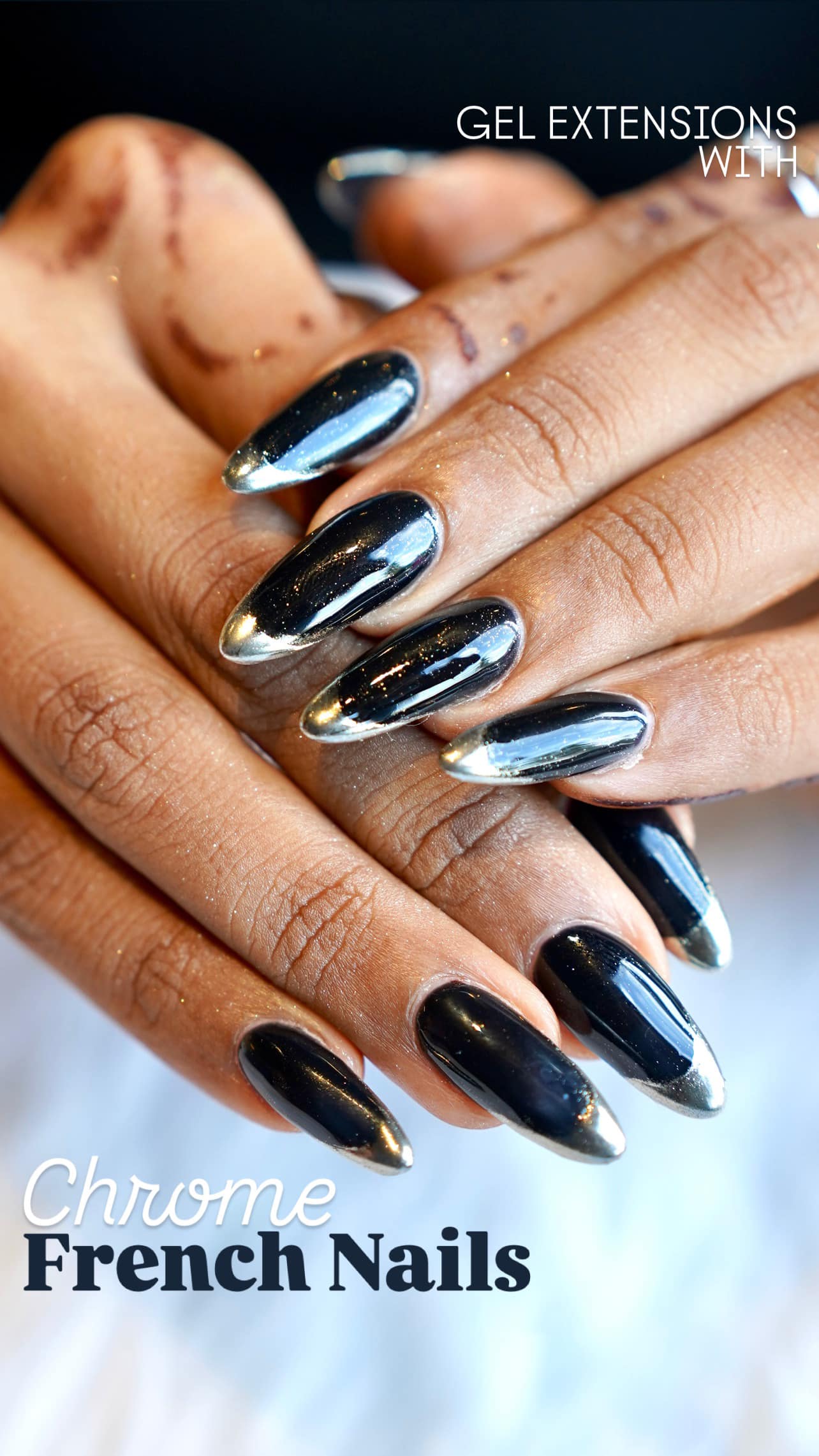 Chrome French Nails