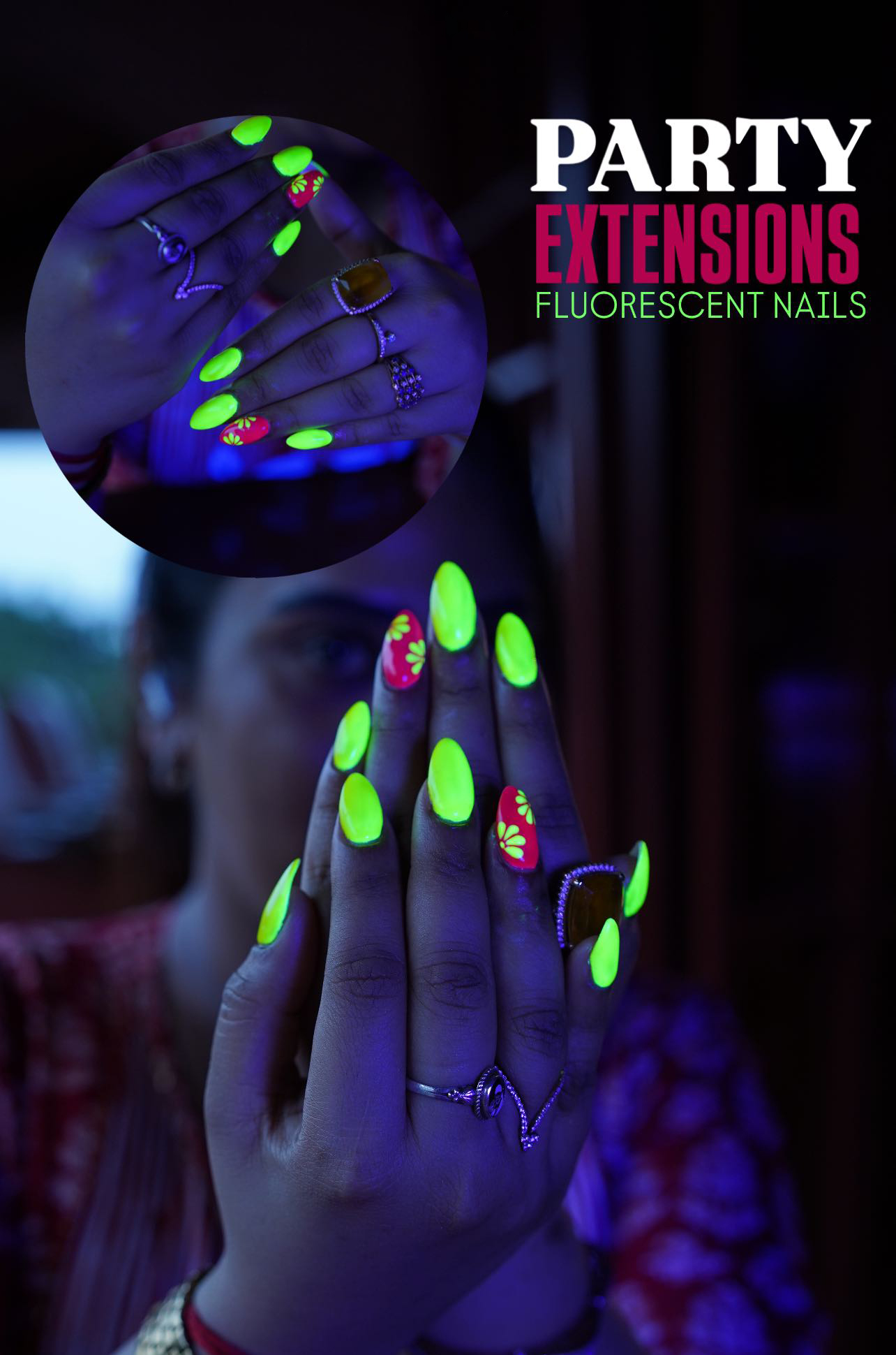 Party Extensions with Fluorescent Nails