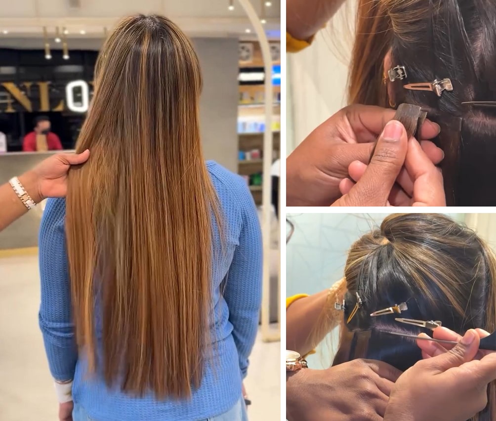 Tape-On Hair Extensions