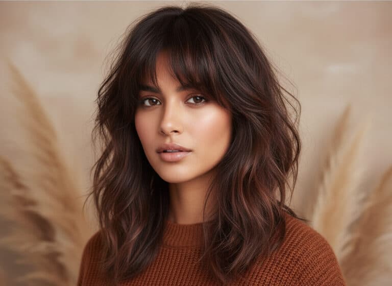 Modern Textured Layer Cut with Bangs