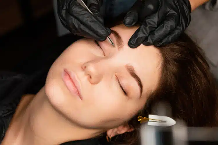 Ombre brows before and after microblading