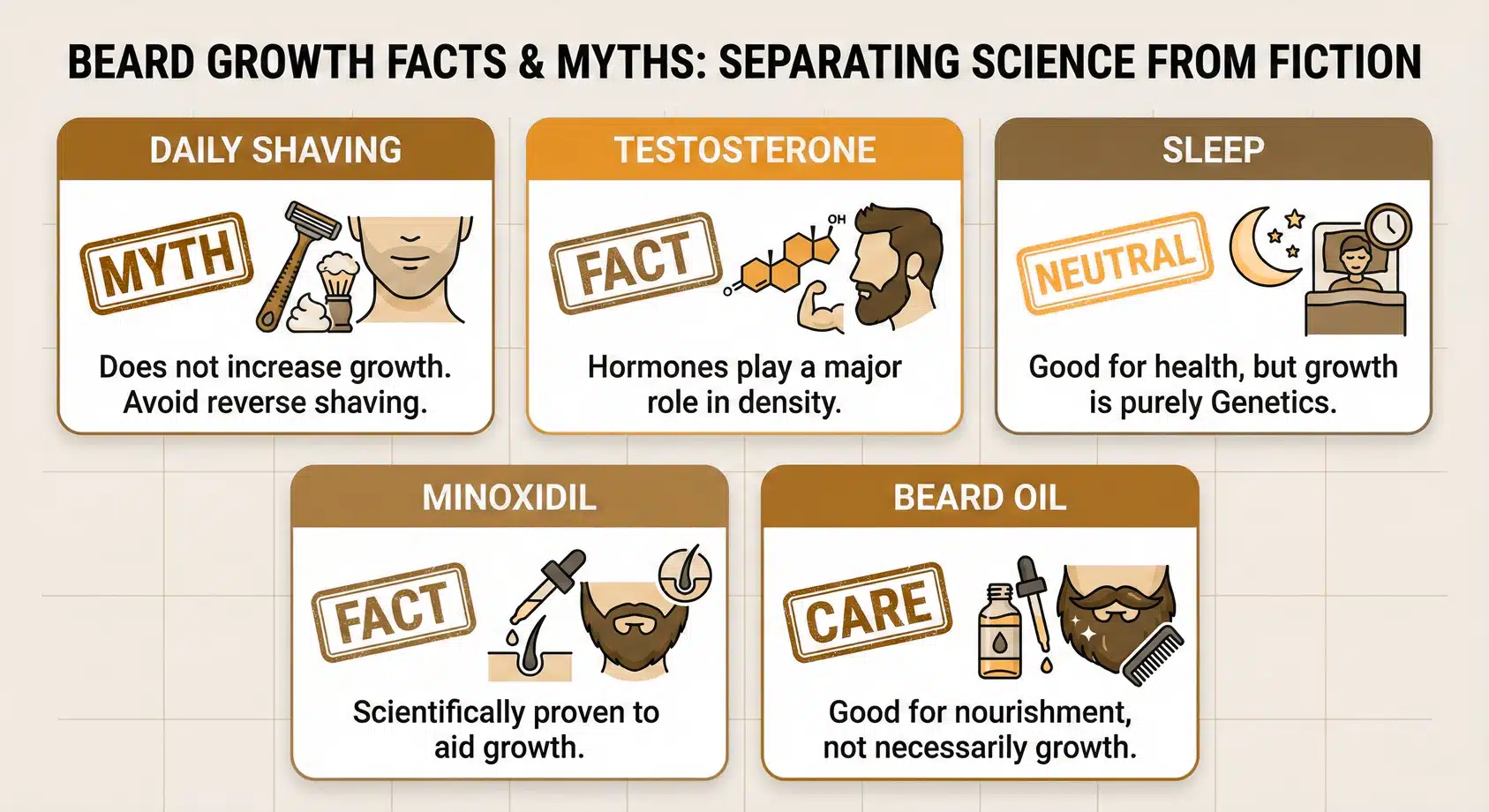 Beard Growth Myths vs Facts